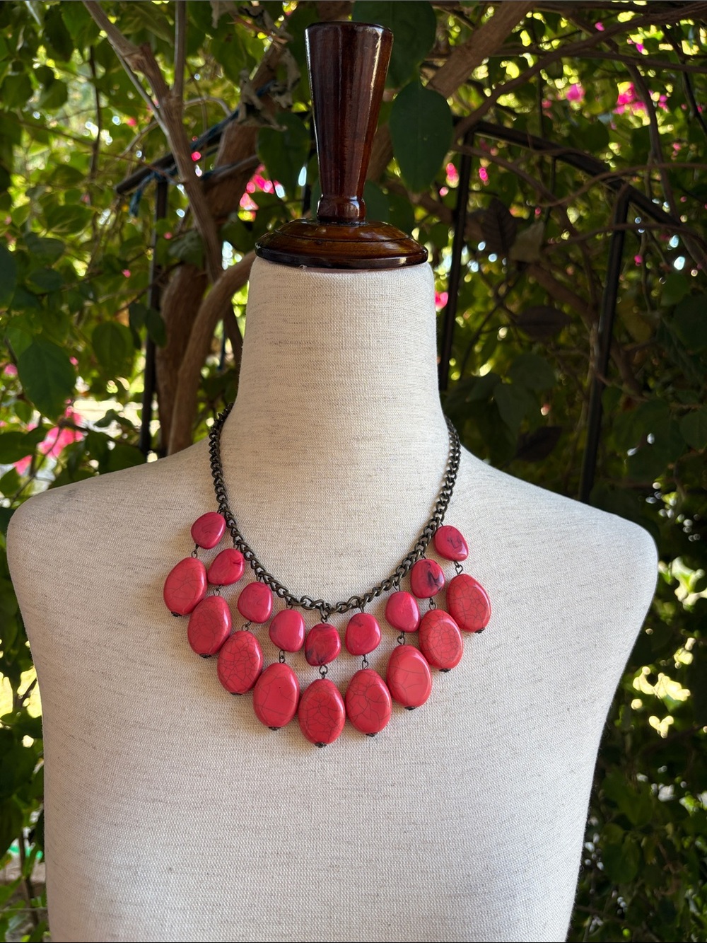 Scorching🔥Hot💘Pink Coral🪸 Statement Necklace